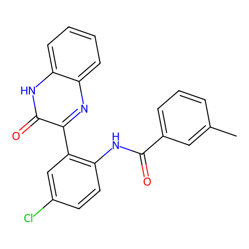 N-[4-chloro-2-(3-oxo-4H-quinoxalin-2-yl)phenyl]-3-methylbenzamide structure