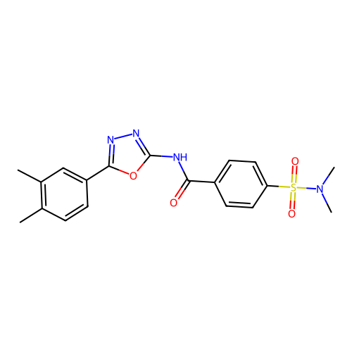 N-[5-(3,4-dimethylphenyl)-1,3,4-oxadiazol-2-yl]-4-(dimethylsulfamoyl)benzamide structure