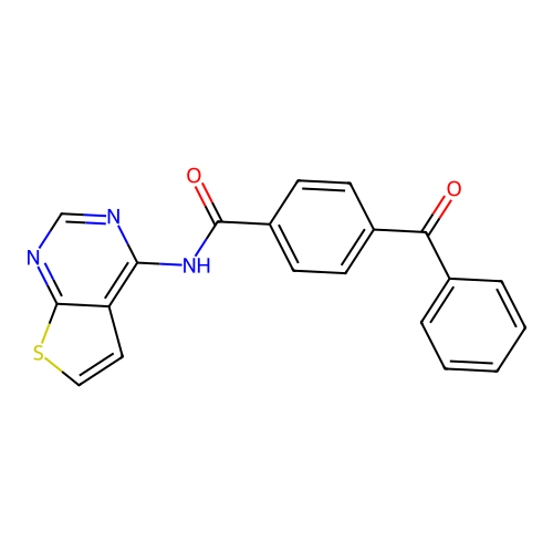 4-benzoyl-N-(thieno[2,3-d]pyrimidin-4-yl)benzamide structure