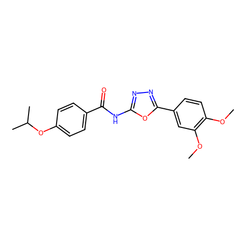 N-(5-(3,4-dimethoxyphenyl)-1,3,4-oxadiazol-2-yl)-4-isopropoxybenzamide structure