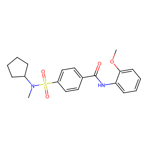 4-[cyclopentyl(methyl)sulfamoyl]-N-(2-methoxyphenyl)benzamide structure