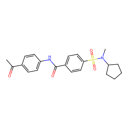 N-(4-acetylphenyl)-4-[cyclopentyl(methyl)sulfamoyl]benzamide structure