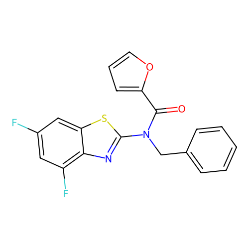 N-benzyl-N-(4,6-difluorobenzo[d]thiazol-2-yl)furan-2-carboxamide structure