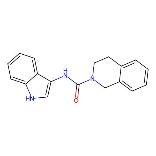 N-(1H-indol-3-yl)-3,4-dihydroisoquinoline-2(1H)-carboxamide structure