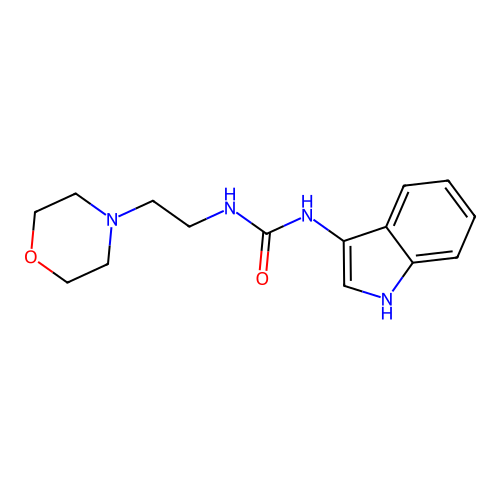 1-(1H-indol-3-yl)-3-(2-morpholinoethyl)urea structure