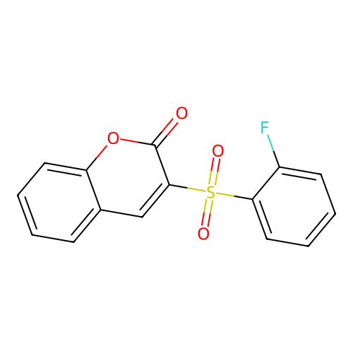 3-(2-fluorobenzenesulfonyl)-2H-chromen-2-one structure