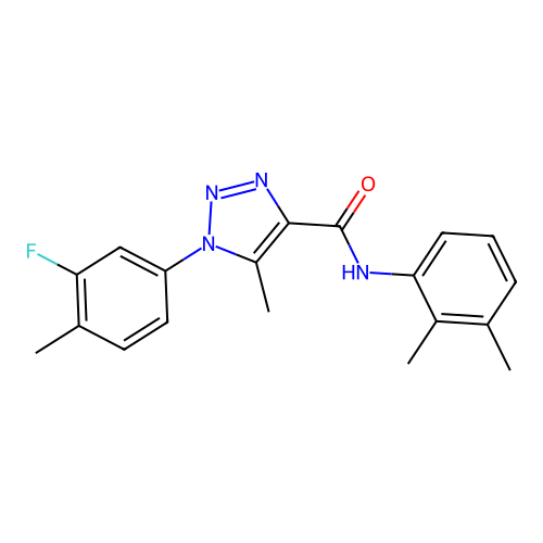 N-(2,3-dimethylphenyl)-1-(3-fluoro-4-methylphenyl)-5-methyl-1H-1,2,3-triazole-4-carboxamide structure
