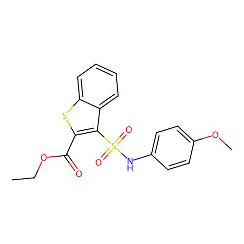 Ethyl 3-[(4-methoxyphenyl)sulfamoyl]-1-benzothiophene-2-carboxylate structure
