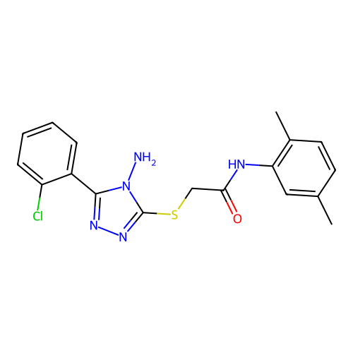 2-{[4-amino-5-(2-chlorophenyl)-4H-1,2,4-triazol-3-yl]sulfanyl}-N-(2,5-dimethylphenyl)acetamide structure