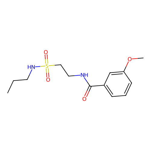 3-methoxy-N-(2-(N-propylsulfamoyl)ethyl)benzamide structure