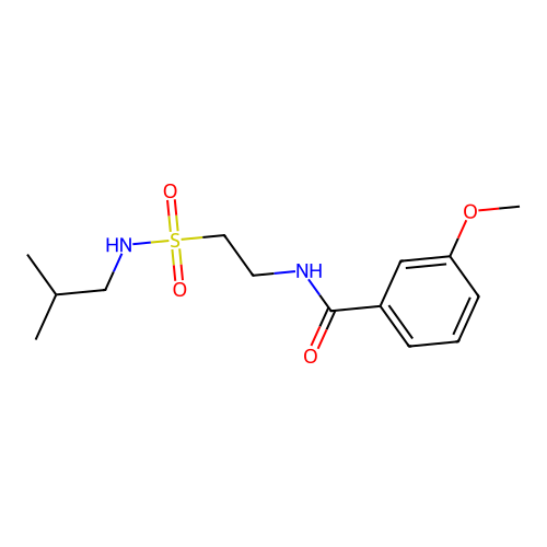 N-(2-(N-isobutylsulfamoyl)ethyl)-3-methoxybenzamide structure