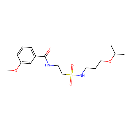N-(2-(N-(3-isopropoxypropyl)sulfamoyl)ethyl)-3-methoxybenzamide structure