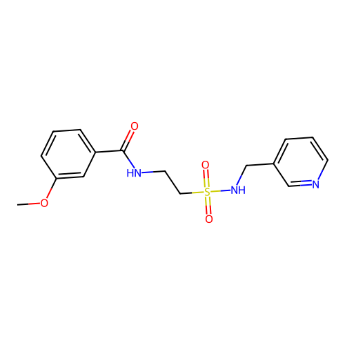 3-methoxy-N-(2-(N-(pyridin-3-ylmethyl)sulfamoyl)ethyl)benzamide structure
