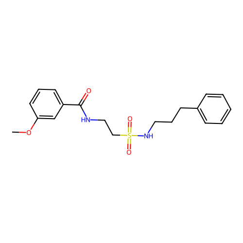 3-methoxy-N-(2-(N-(3-phenylpropyl)sulfamoyl)ethyl)benzamide structure