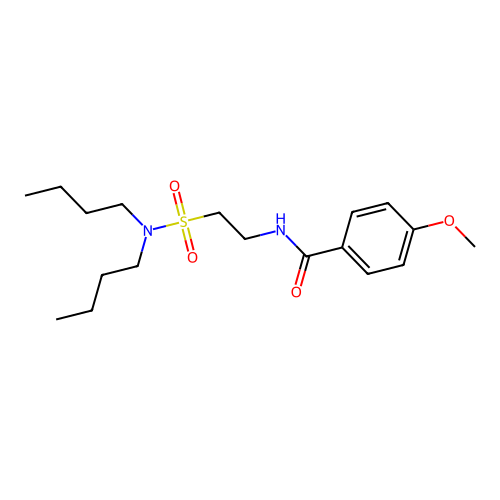 N-[2-(dibutylsulfamoyl)ethyl]-4-methoxybenzamide structure