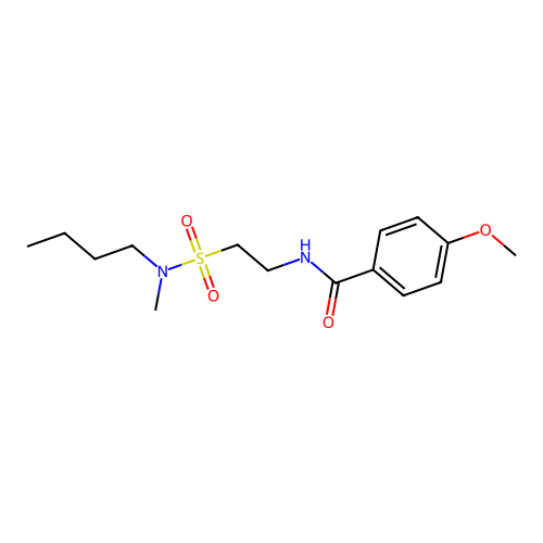 N-{2-[butyl(methyl)sulfamoyl]ethyl}-4-methoxybenzamide structure