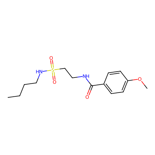 N-[2-(butylsulfamoyl)ethyl]-4-methoxybenzamide structure