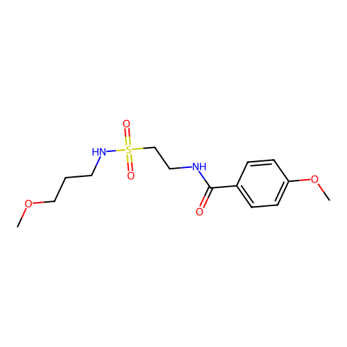 4-methoxy-N-[2-(3-methoxypropylsulfamoyl)ethyl]benzamide structure