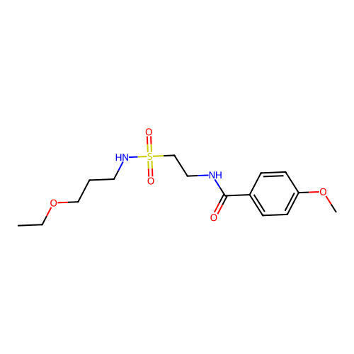 N-(2-(N-(3-ethoxypropyl)sulfamoyl)ethyl)-4-methoxybenzamide structure