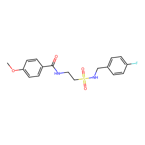 N-(2-(N-(4-fluorobenzyl)sulfamoyl)ethyl)-4-methoxybenzamide structure