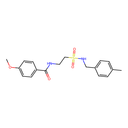 4-methoxy-N-(2-(N-(4-methylbenzyl)sulfamoyl)ethyl)benzamide structure