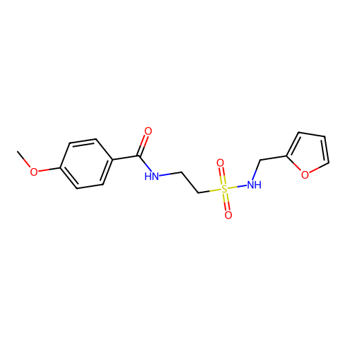 N-(2-(N-(furan-2-ylmethyl)sulfamoyl)ethyl)-4-methoxybenzamide structure
