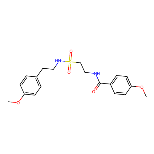 4-methoxy-N-(2-(N-(4-methoxyphenethyl)sulfamoyl)ethyl)benzamide structure