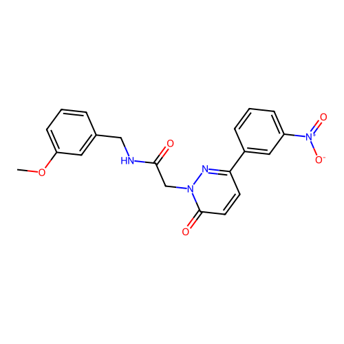 N-(3-methoxybenzyl)-2-(3-(3-nitrophenyl)-6-oxopyridazin-1(6H)-yl)acetamide structure