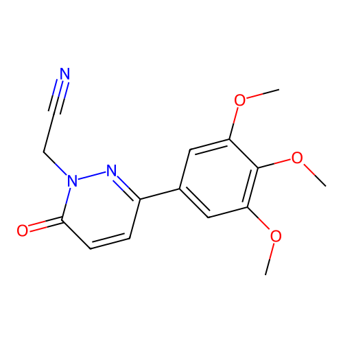 2-(6-oxo-3-(3,4,5-trimethoxyphenyl)pyridazin-1(6H)-yl)acetonitrile structure