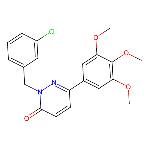 2-[(3-Chlorophenyl)methyl]-6-(3,4,5-trimethoxyphenyl)pyridazin-3-one structure
