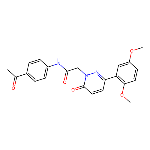 N-(4-acetylphenyl)-2-[3-(2,5-dimethoxyphenyl)-6-oxopyridazin-1-yl]acetamide structure