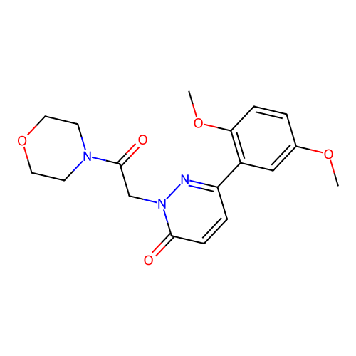6-(2,5-dimethoxyphenyl)-2-(2-morpholino-2-oxoethyl)pyridazin-3(2H)-one structure