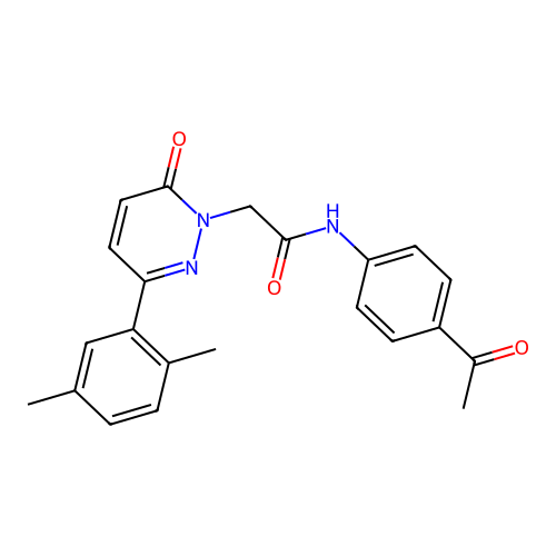 N-(4-acetylphenyl)-2-[3-(2,5-dimethylphenyl)-6-oxopyridazin-1-yl]acetamide structure