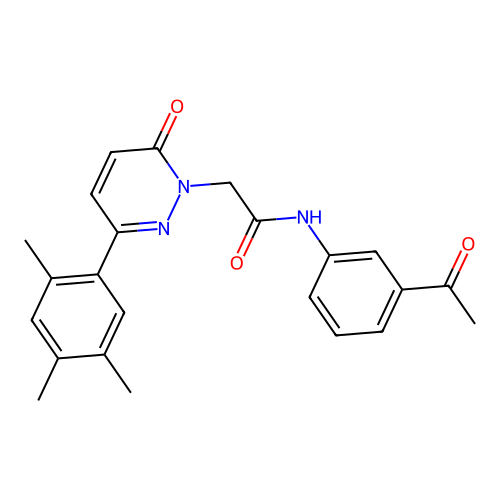 N-(3-acetylphenyl)-2-[6-oxo-3-(2,4,5-trimethylphenyl)pyridazin-1-yl]acetamide structure