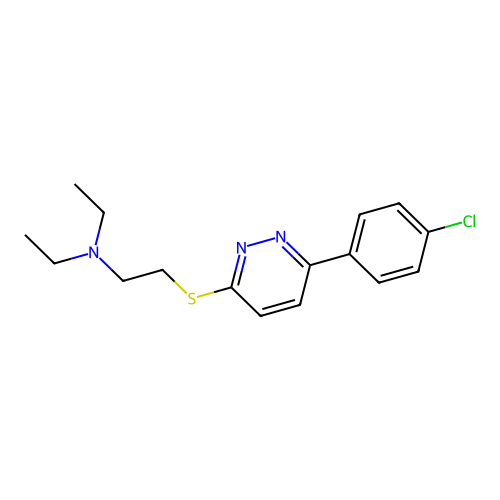 (2-{[6-(4-Chlorophenyl)pyridazin-3-yl]sulfanyl}ethyl)diethylamine structure