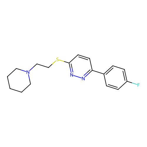 3-(4-Fluorophenyl)-6-(2-piperidin-1-ylethylsulfanyl)pyridazine structure