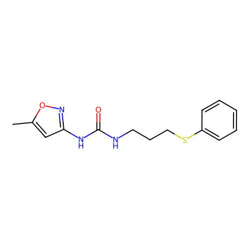 1-(5-Methylisoxazol-3-yl)-3-(3-(phenylthio)propyl)urea structure