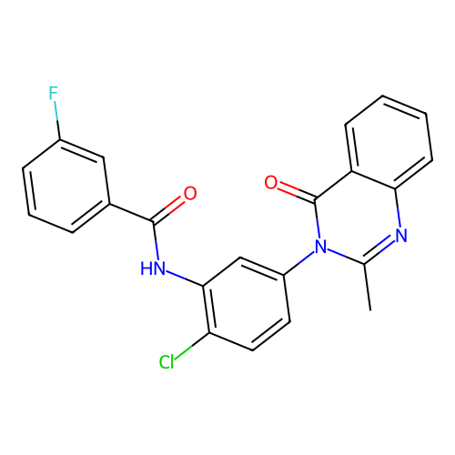 N-(2-chloro-5-(2-methyl-4-oxoquinazolin-3(4H)-yl)phenyl)-3-fluorobenzamide structure
