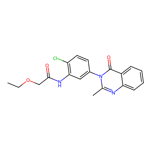 N-(2-chloro-5-(2-methyl-4-oxoquinazolin-3(4H)-yl)phenyl)-2-ethoxyacetamide structure