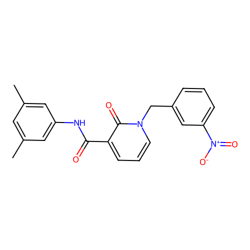 N-(3,5-dimethylphenyl)-1-(3-nitrobenzyl)-2-oxo-1,2-dihydropyridine-3-carboxamide structure