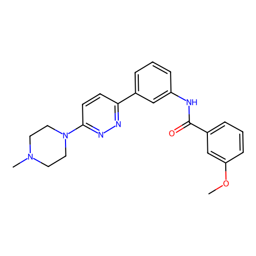 3-methoxy-N-(3-(6-(4-methylpiperazin-1-yl)pyridazin-3-yl)phenyl)benzamide structure