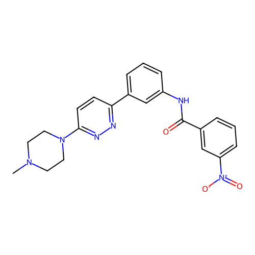 N-(3-(6-(4-methylpiperazin-1-yl)pyridazin-3-yl)phenyl)-3-nitrobenzamide structure