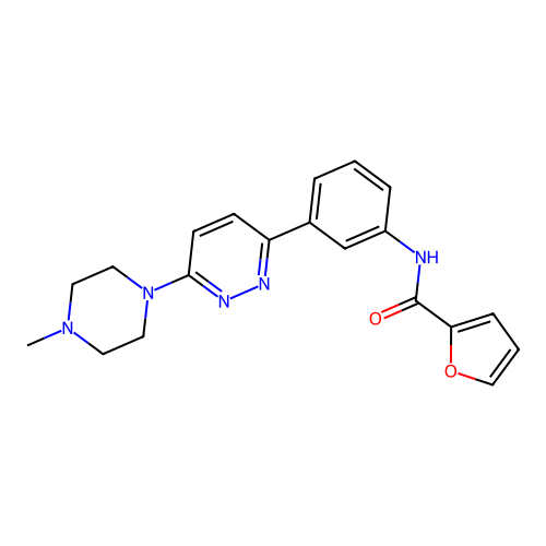 N-(3-(6-(4-methylpiperazin-1-yl)pyridazin-3-yl)phenyl)furan-2-carboxamide structure