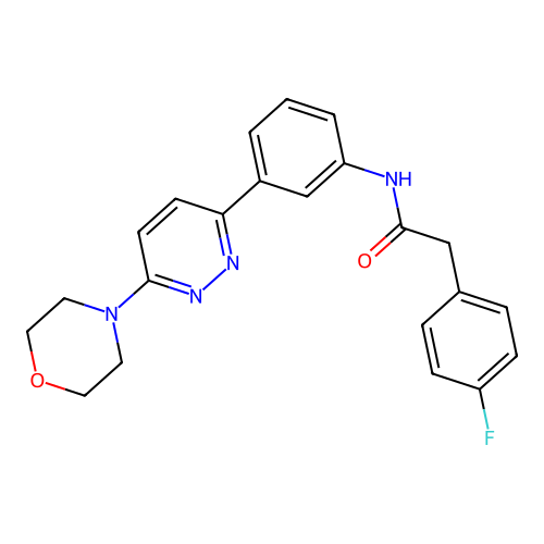 2-(4-fluorophenyl)-N-(3-(6-morpholinopyridazin-3-yl)phenyl)acetamide structure