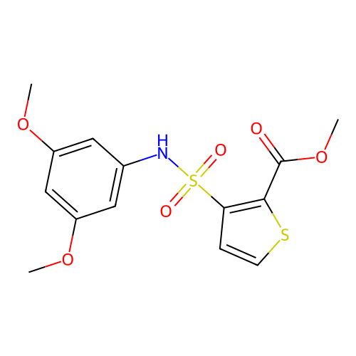 Methyl 3-[(3,5-dimethoxyphenyl)sulfamoyl]thiophene-2-carboxylate structure