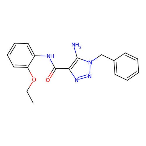 5-amino-1-benzyl-N-(2-ethoxyphenyl)-1H-1,2,3-triazole-4-carboxamide structure