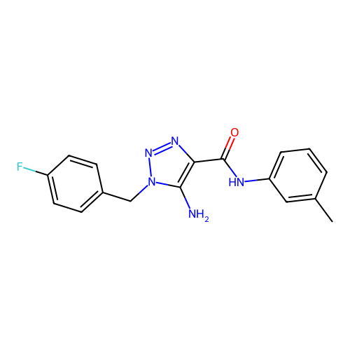 5-amino-1-(4-fluorobenzyl)-N-(3-methylphenyl)-1H-1,2,3-triazole-4-carboxamide structure