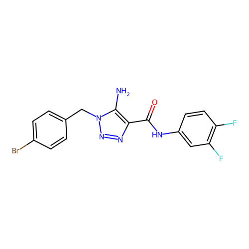 5-amino-1-(4-bromobenzyl)-N-(3,4-difluorophenyl)-1H-1,2,3-triazole-4-carboxamide structure