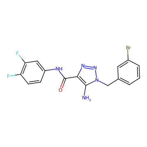 5-amino-1-(3-bromobenzyl)-N-(3,4-difluorophenyl)-1H-1,2,3-triazole-4-carboxamide structure