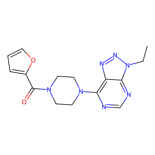 [4-(3-Ethyltriazolo[4,5-d]pyrimidin-7-yl)piperazin-1-yl]-(furan-2-yl)methanone structure